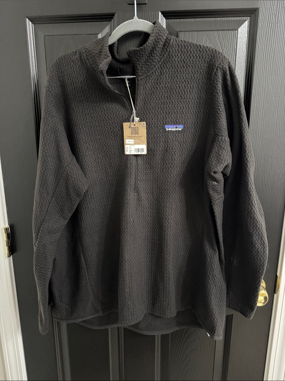 Patagonia Black Textured Half-Zip Fleece Pullover